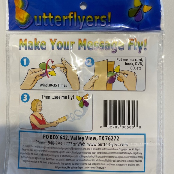 Butterflyer greeting card insert - Picture 4 of 4